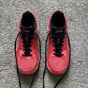 ASICS Coral and Black Athletic Shoes